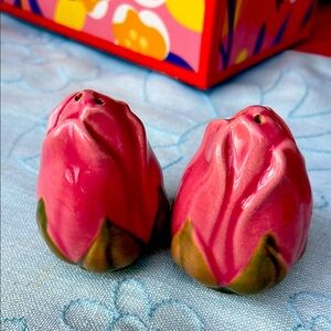 Pink Rosebud Salt and Pepper Shakers , Franciscan desert rose vintage